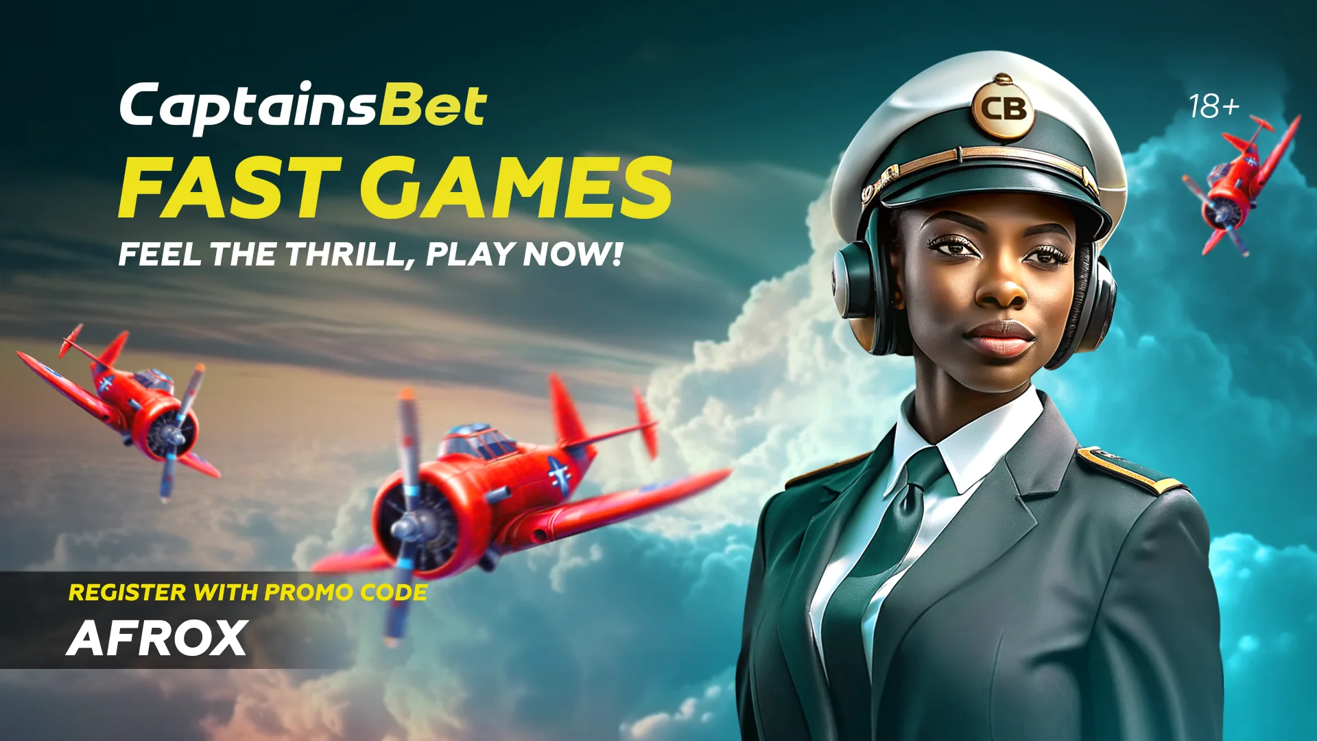 CaptainsBet fast games promotion with promo code AFROX